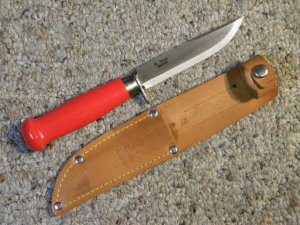 El Gallo by MORA Sweden Red Fixed Blade Sheath Knife