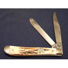 Case XX USA 1999 Vintage Stag V52048 SS Slimline Trapper Knife - NIB Case XX USA 1999 Vintage Stag V52048 SS Slimline Trapper Knife - NIB