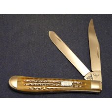 Case XX USA 1998 Pocket Worn Green Bone 62048 SS Slimline Trapper Knife - NIB