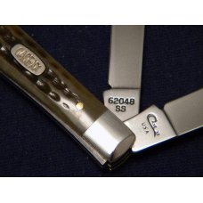 Case XX USA 1998 Pocket Worn Green Bone 62048 SS Slimline Trapper Knife - NIB