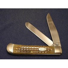 Case XX USA 1998 Pocket Worn Green Bone 6254 SS Trapper Knife - NIB Case XX USA 1998 Pocket Worn Green Bone 6254 SS Trapper Knife - NIB