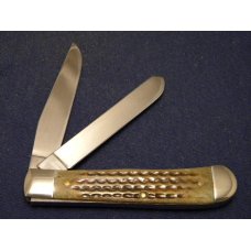 Case XX USA 1998 Pocket Worn Green Bone 6254 SS Trapper Knife - NIB Case XX USA 1998 Pocket Worn Green Bone 6254 SS Trapper Knife - NIB
