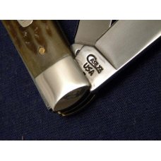 Case XX USA 1998 Pocket Worn Green Bone 6254 SS Trapper Knife - NIB Case XX USA 1998 Pocket Worn Green Bone 6254 SS Trapper Knife - NIB
