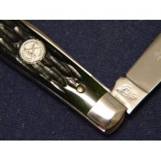 Queen Cutlery 1999 NKCA Youth Knife Green Bone Mini Trapper Queen Cutlery 1999 NKCA Youth Knife Green Bone Mini Trapper