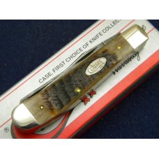 Case XX USA 1 Dot (1989) Rogers Bone ROG 6207 D Damscus Mini Trapper Knife - NIB
