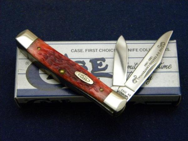 Case XX 1889-1989 Centennial Red Bone R62032 SS 2 Blade Stockman Knife - NIB