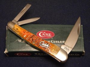 Case XX USA 2002 Autumn Bone 6355WH SS Wharncliffe Seahorse Whittler Knife - NIB