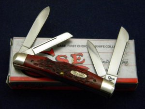Case XX USA 1994 Dark Red Bone DR64052 SS Congress Knife - NIB