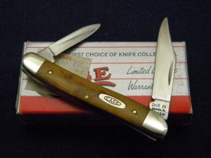 Case XX Bradford PA USA 1990 Curly Maple 072087 SS Half Whittler Knife - NIB