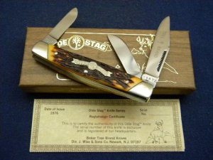 Boker USA Tree Brand 1976 Olde Stag 70485 Delrin Stockman Knife - NIB