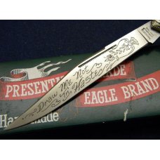 Parker Cut. Co. Hand Made Japan Horn EK-4 Folding Lockback Bowie Knife - NIB Parker Cut. Co. Hand Made Japan Horn EK-4 Folding Lockback Bowie Knife - NIB
