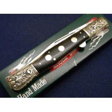 Parker Cut. Co. Hand Made Japan Horn EK-4 Folding Lockback Bowie Knife - NIB Parker Cut. Co. Hand Made Japan Horn EK-4 Folding Lockback Bowie Knife - NIB
