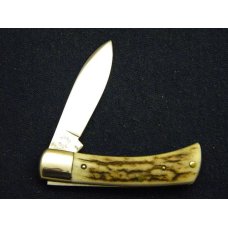 Custom Stag Slip Joint Folding 1 Blade Knife by A.M. Mayhall - C. 1960's Custom Stag Slip Joint Folding 1 Blade Knife by A.M. Mayhall - C. 1960's