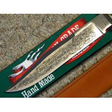 Parker Cut. Co. Hand Made Japan Pearl EK-10 S. C. Scragg & Sons Bowie Knife - NIB Parker Cut. Co. Hand Made Japan Pearl EK-10 S. C. Scragg & Sons Bowie Knife - NIB