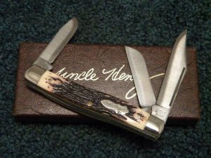 Schrade NY USA 885UH Uncle Henry Staglon King Ranch Stockman Knife - NIB