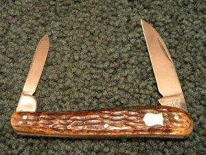 Vintage Needham Hill St. Sheffield Bone Wharncliffe Half Wittler Knife