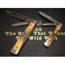 Case XX SS USA 1989 Stag 5215 & 5230 Gunstock Knife Set Case XX SS USA 1989 Stag 5215 & 5230 Gunstock Knife Set