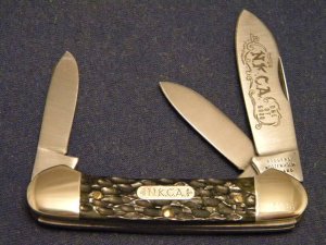 Rodgers Wostenholm England 1978 NKCA Club Knife Bone Canoe