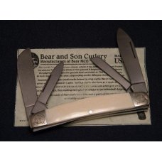 Bear and Son J'ville, AL USA Genuine Mammoth Ivory Congress Knife with Scrolled Bolsters Bear and Son J'ville, AL USA Genuine Mammoth Ivory Congress Knife with Scrolled Bolsters