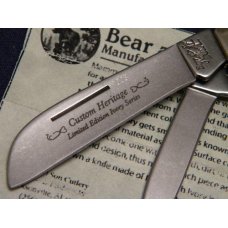 Bear and Son J'ville, AL USA Genuine Mammoth Ivory Congress Knife with Scrolled Bolsters Bear and Son J'ville, AL USA Genuine Mammoth Ivory Congress Knife with Scrolled Bolsters