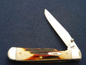 Case XX USA 2009 Red Stag R5154L SS Trapperlock Knife