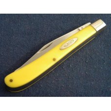 Case XX USA 9 Dot (1971) Yellow 32048 Slimline Trapper Farmers Knife Case XX USA 9 Dot (1971) Yellow 32048 Slimline Trapper Farmers Knife