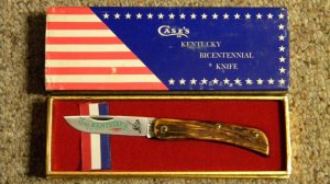 Case XX USA 1976 Stag 5137SS Kentucky Bicentennial Sodbuster Knife - NIB