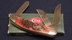 Case XX USA 2001 Cranberry Bone T.B.6339 SS Tony Bose Sowbelly Knife - NIB