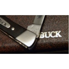 Buck Pony 705 USA Aurum Etch Wood 2 Blade Folding Knife Pre 1986 - NIB