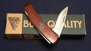 Buck B525-RD-0 Limited Edition Wood Lockback Knife c.1997 - NIB