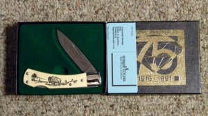 Schrade + USA 515SC Scrimshaw Delrin Lockback Knife National Park Service 75th Anniversary - NIB
