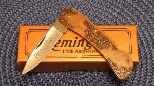 Remington UMC USA RC15M Shotgun 175th Anniversary Lockback Knife - NIB 
