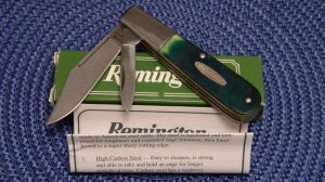 Remington USA 9505 Green Delrin Barlow Knife - NIB 