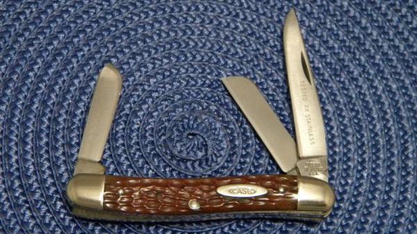 Case XX Stainless USA 1965-69 Bone 6318 HP SSP 1st Model Stockman Knife Case XX Stainless USA 1965-69 Bone 6318 HP SSP 1st Model Stockman Knife