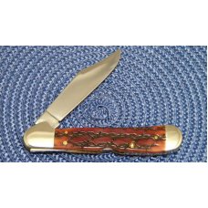 Case XX USA 2002 Dark Amber Bone w/Barb Wire 61549L SS Copperlock Knife - SFO Case XX USA 2002 Dark Amber Bone w/Barb Wire 61549L SS Copperlock Knife - SFO