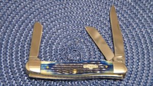 Case XX USA 2008 Blue Bone 6318 SS Stockman Knife