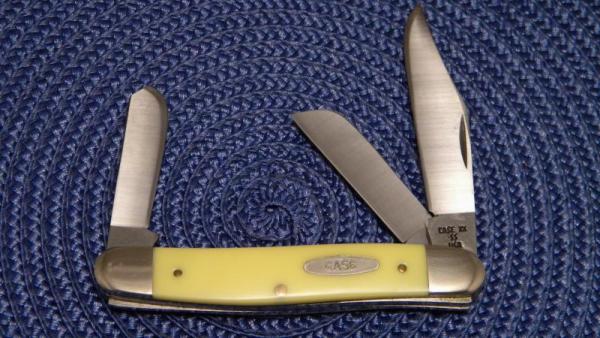 Case XX SS USA 1 Dot (1989) Yellow Composition 3347 SS Stockman Knife Case XX SS USA 1 Dot (1989) Yellow Composition 3347 SS Stockman Knife