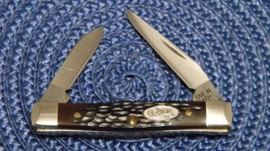 Case XX SS USA 2 Dot (1988) Delrin 62033 SS Little 2 Blade Stockman Knife