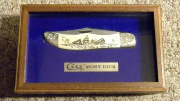 Case XX Stainless USA 3 Dot (1977) W165 SSP SAB Scrimshawed Bone Moby Dick Folding Hunter Knife Case XX Stainless USA 3 Dot (1977) W165 SSP SAB Scrimshawed Bone Moby Dick Folding Hunter Knife