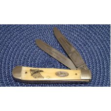 Case XX SS USA 3 Dot (1987) W254 SS Bone US Constitution Trapper Knife in Wood Music Display Box Case XX SS USA 3 Dot (1987) W254 SS Bone US Constitution Trapper Knife in Wood Music Display Box