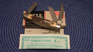 Schrade + USA 834UH Uncle Henry Staglon Trailmaster Stockman Knife - NIB