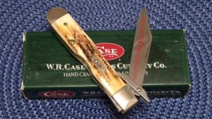 Case XX USA 2006 Stag 511 1/2L SS Red Etch Cheetah Cub Knife - NIB