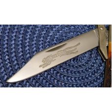 Case XX USA 2002 Dark Amber Barbed Wire Bone 6111 1/2L SS Cheetah Knife - NIB Case XX USA 2002 Dark Amber Barbed Wire Bone 6111 1/2L SS Cheetah Knife - NIB