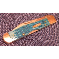 Case XX USA 2003 Pocket Worn Caribbean Blue Bone 6111 1/2L SS Cheetah Knife - NIB Case XX USA 2003 Pocket Worn Caribbean Blue Bone 6111 1/2L SS Cheetah Knife - NIB