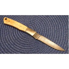 Marbles Bench Made by Tak Fukuta Seki Japan Bone Damascus Fixed Blade Knife c.1990's - NIB Marbles Bench Made by Tak Fukuta Seki Japan Bone Damascus Fixed Blade Knife c.1990's - NIB