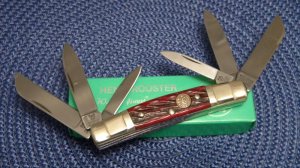 Hen & Rooster Bertram Cutlery Solingen Germany Bone 345-RPB Mustang 6 Blade Congress Knife - NIB