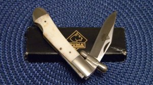 Puma Germany Medici SMO P210563 Bone Swing Guard Lockback Knife - NIB