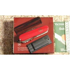 Victorinox Switzerland Stainless Rostfrei Swiss Champ Knife and Pouch Survival Kit SOS Set - NIB