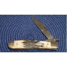 Case XX USA 2002 Bone Stag 6.5111 1/2L SS Cheetah Knife - New in Tin