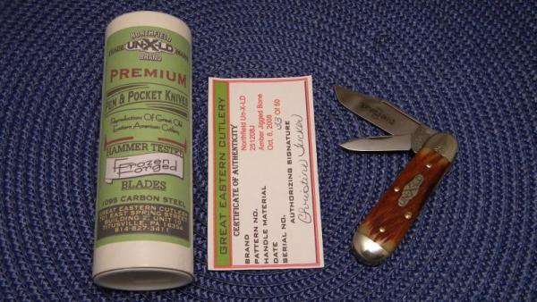 Great Eastern Cutlery Northfield UN-X-LD 2008 Amber Jigged Bone 251208J Jack Knife 1 of 50 Great Eastern Cutlery Northfield UN-X-LD 2008 Amber Jigged Bone 251208J Jack Knife 1 of 50